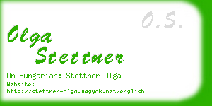 olga stettner business card